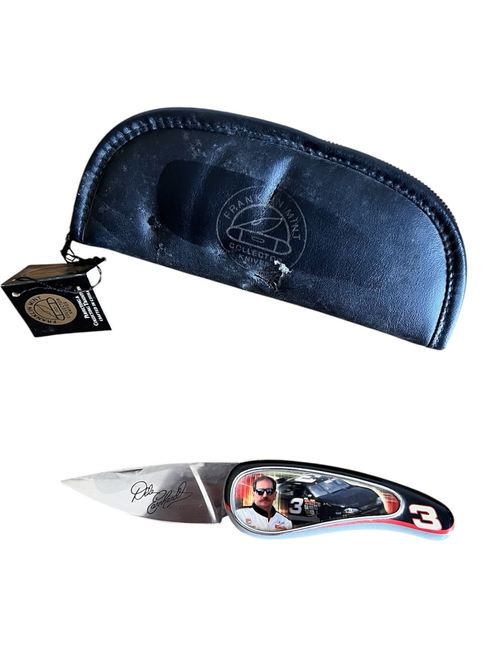 Vintage Franklin Mint Dale Earnhardt Collector Knife‎ Stainless Steel Folding